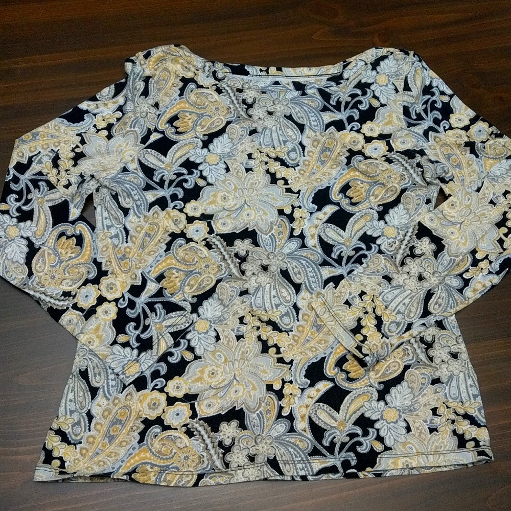 Floral Bateau (Boat) Neck Tee